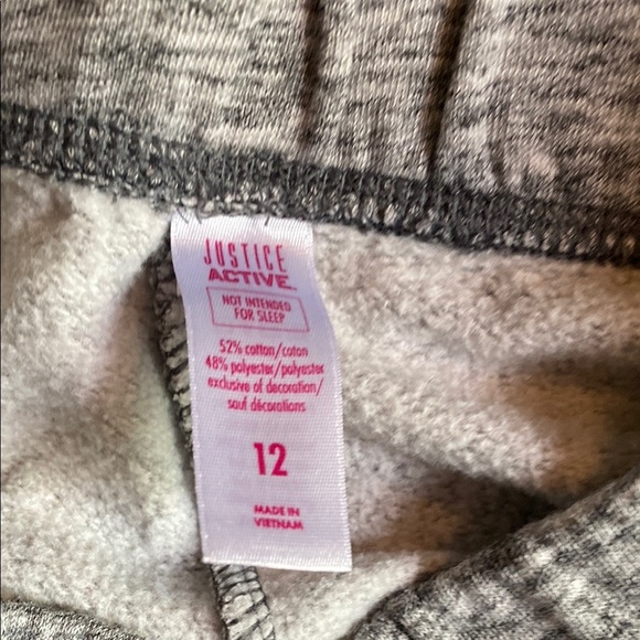 Justice Heather Gray Joggers with Gold Accents - Picture 2 of 3